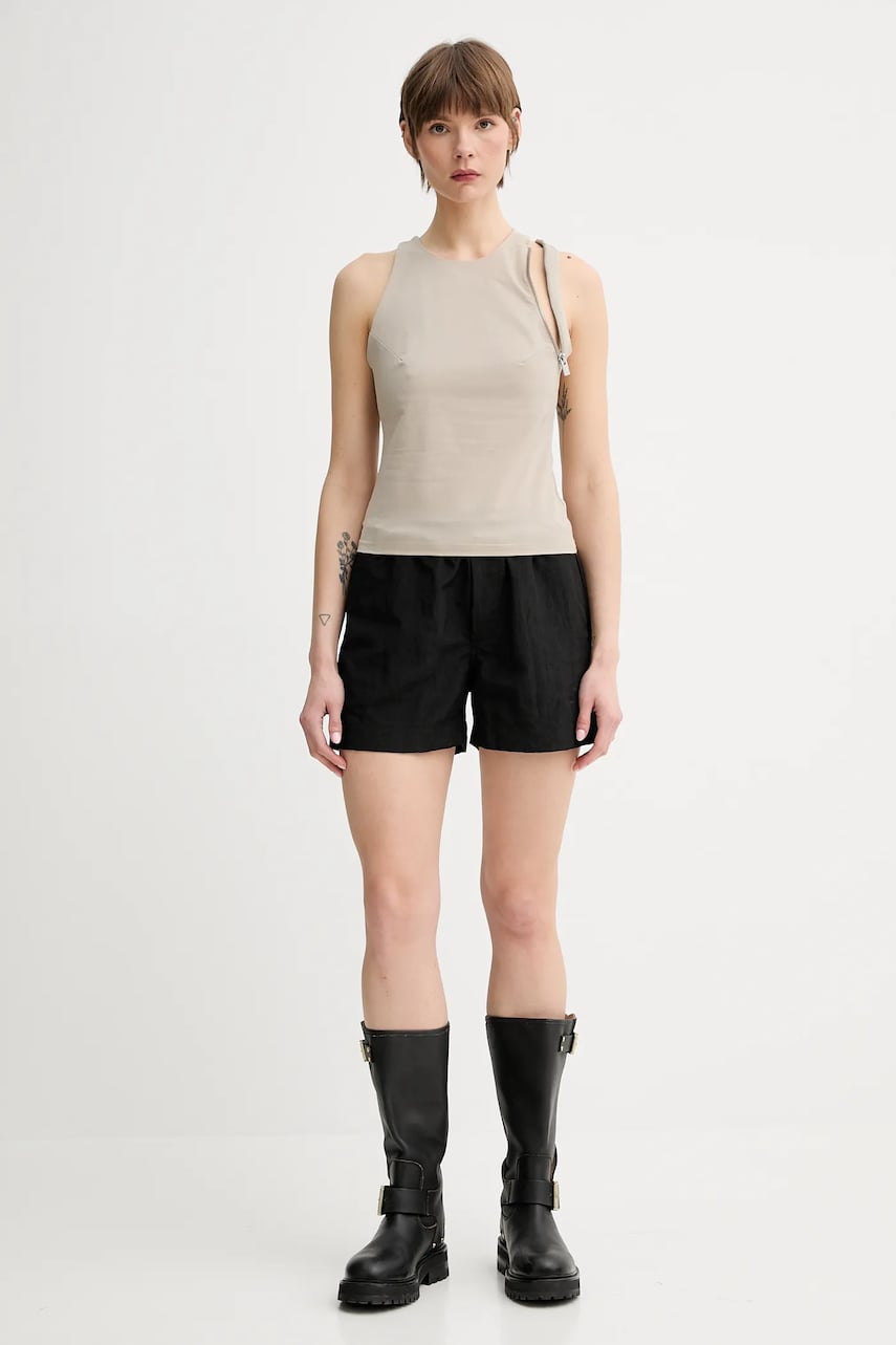 Tielko HELIOT EMIL Heliot Emil Zipper Detail Sleeveless Top Béžová | SS25.W.13.077.ST18.CO, 1