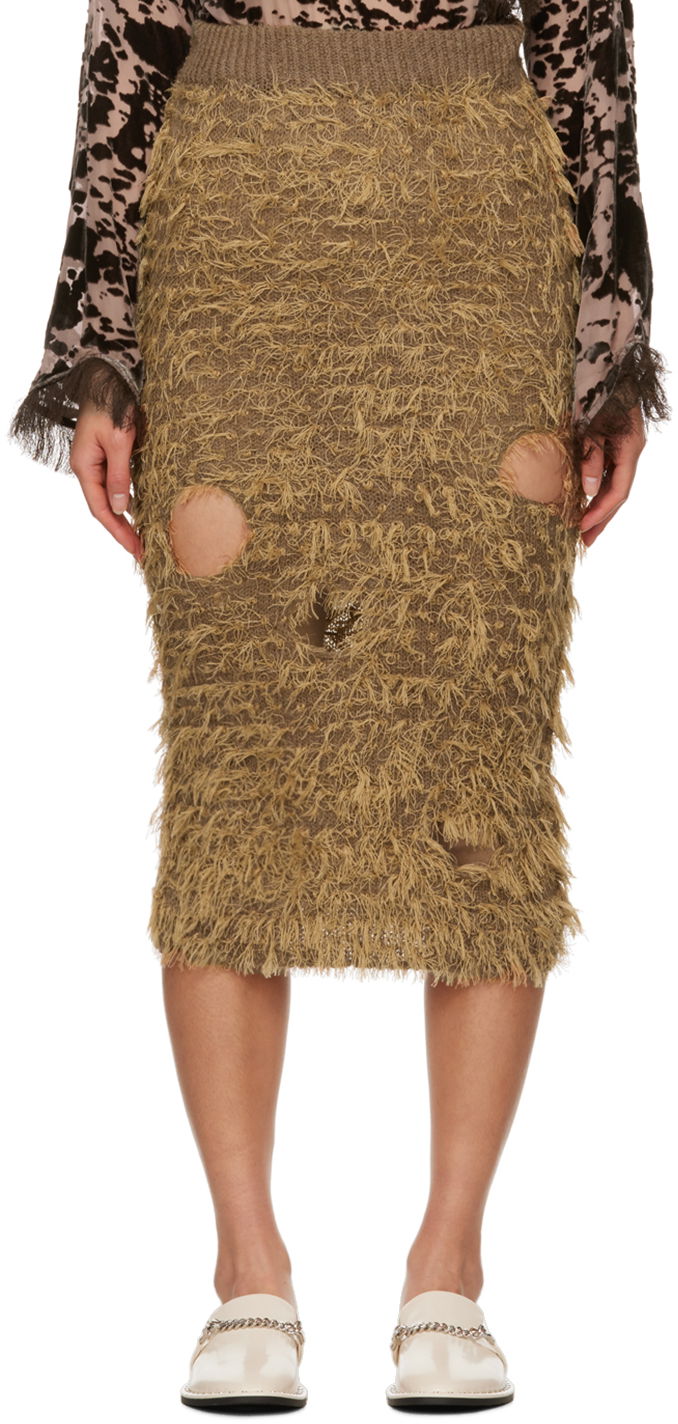 Sukňa Acne Studios Cutout Skirt Béžová | AF0405-, 0