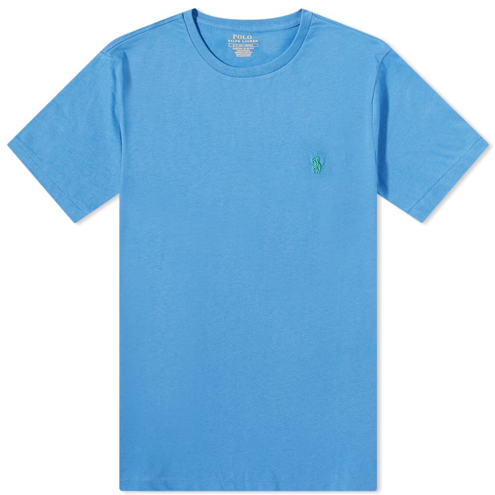 Tričko Polo by Ralph Lauren Ralph Lauren Custom Fit T-Shirt Modrá | 710671438267, 0
