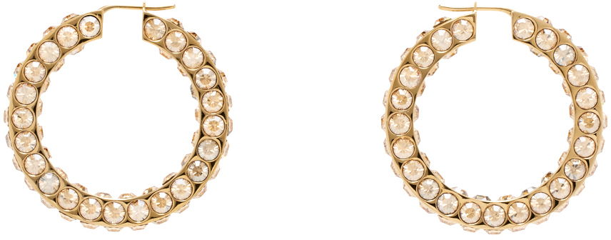 Náušnice Amina Muaddi Muaddi Big Crystal Hoop Earrings Žltá | JAH HOOP BIG, 0
