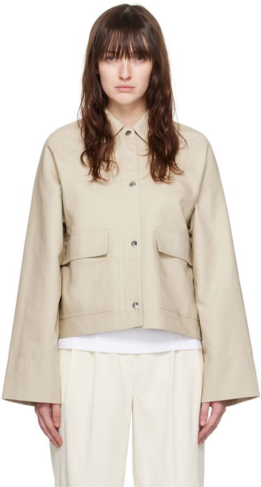 Bunda TOTEME TOTEME Cropped Flap Pocket Jacket Béžová | 243-WRO0129-FB0198, 0