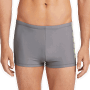 SQUARE LEG Swim Shorts with Side Stripe