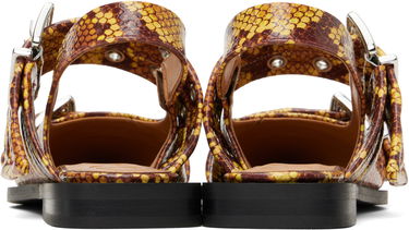 Šaty GANNI GANNI Feminine Buckle Flats Žltá | S2940, 1