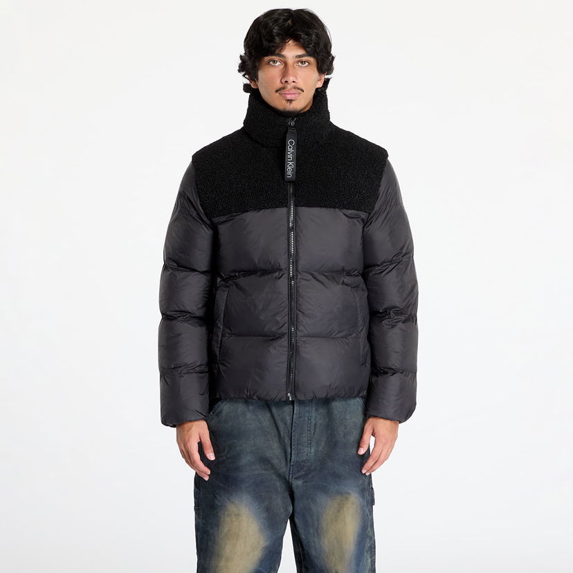 Prešívaná bunda CALVIN KLEIN Sherpa Puffer Jacket Black Čierna | J30J326091 BEH