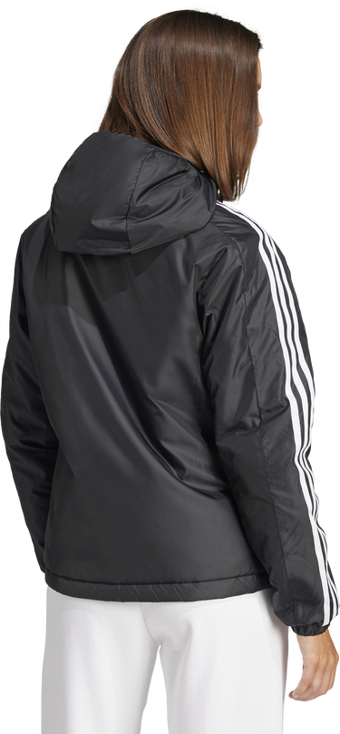 Bunda adidas Originals Essentials 3-Stripes Hooded Jacket Čierna | jd1025, 2