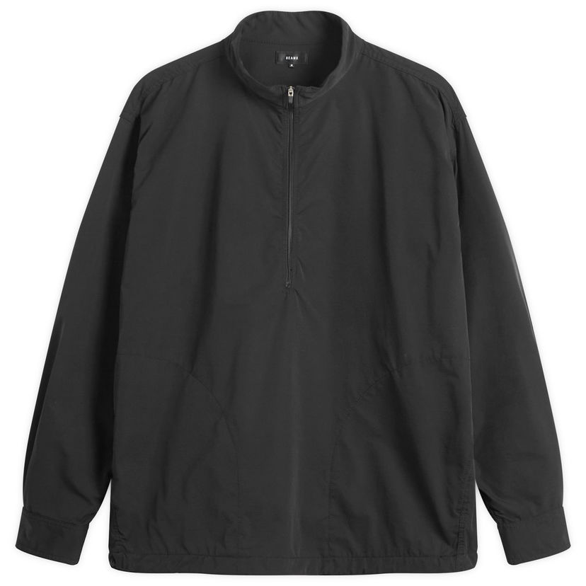 Mikina BEAMS Tech Stand Collar Quarter-Zip Pullover Čierna | 1111-1249-803-19