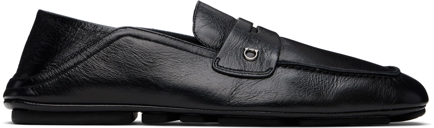 Starostlivosť o obuv FERRAGAMO Ferragamo Calfskin Loafers Čierna | 778873, 0