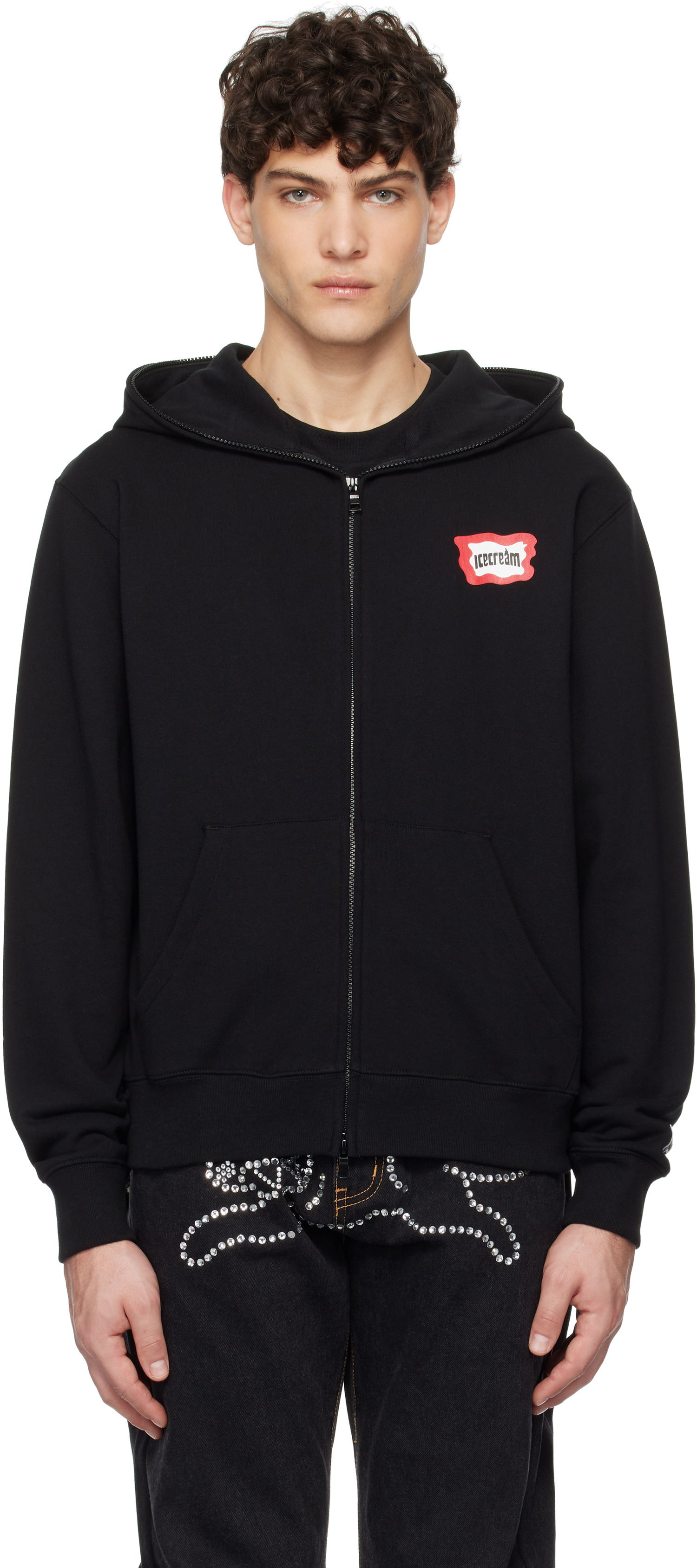 Mikina BBC IceCream ICECREAM Roundabout Zip Hoodie Čierna | IC24452, 0