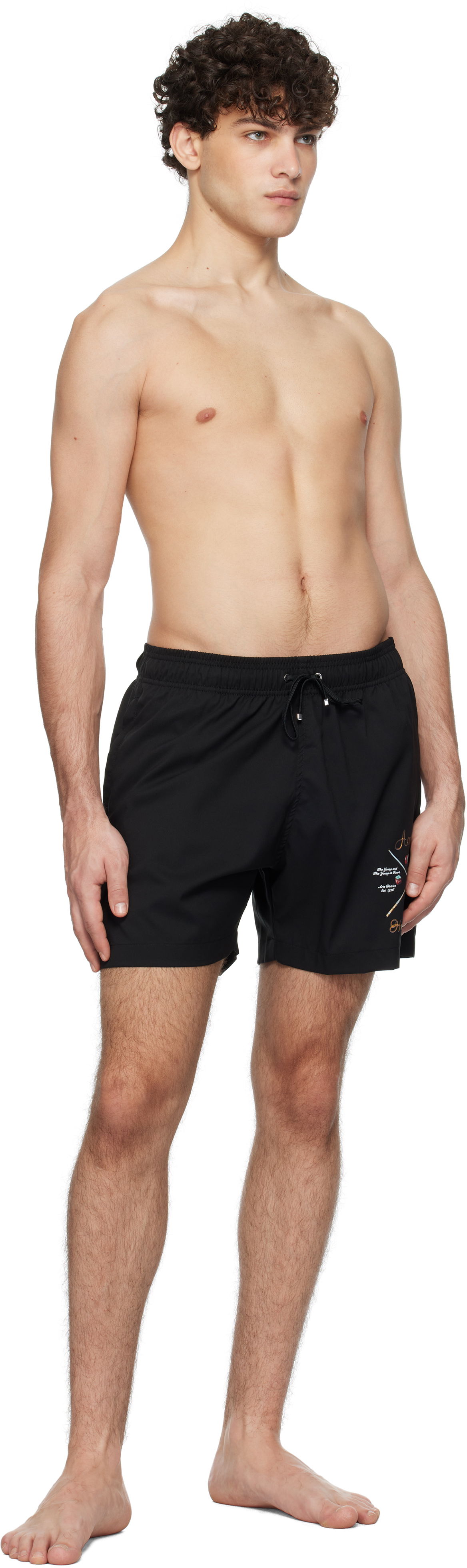 'Pool Cue' Print Swim Shorts