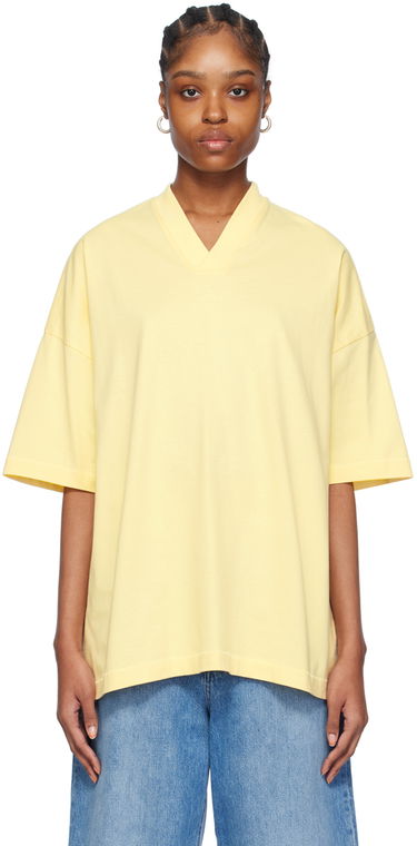 Tričko Fear of God ESSENTIALS V-Neck T-Shirt Žltá | 125SP244211F, 0