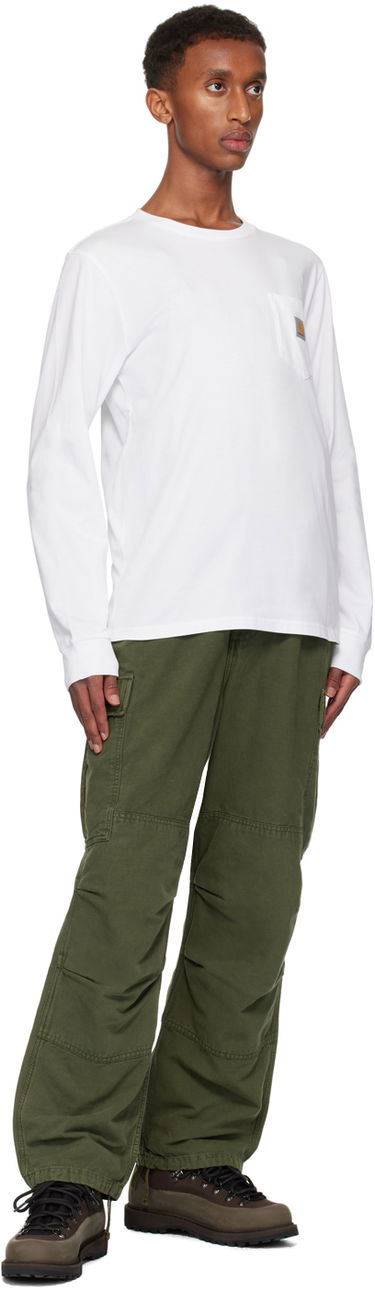 Tričko Carhartt WIP Long Sleeve Pocket T-Shirt Biela | I030437, 3