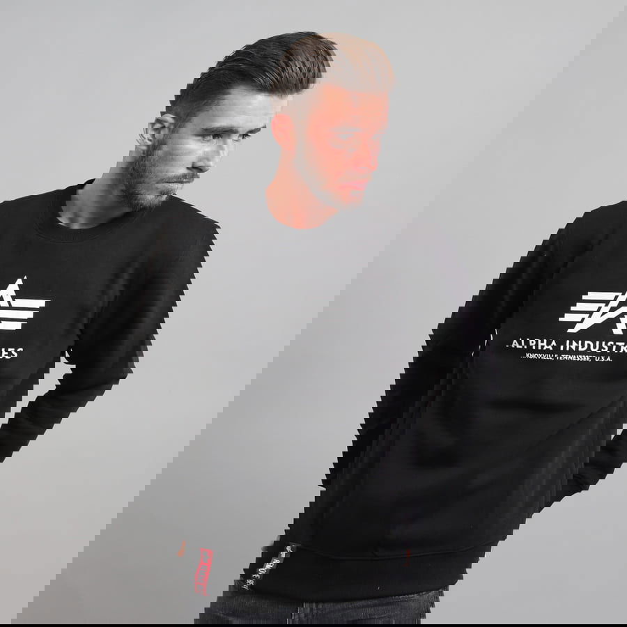 Mikina Alpha Industries Basic Sweater Čierna | 178302 03, 0