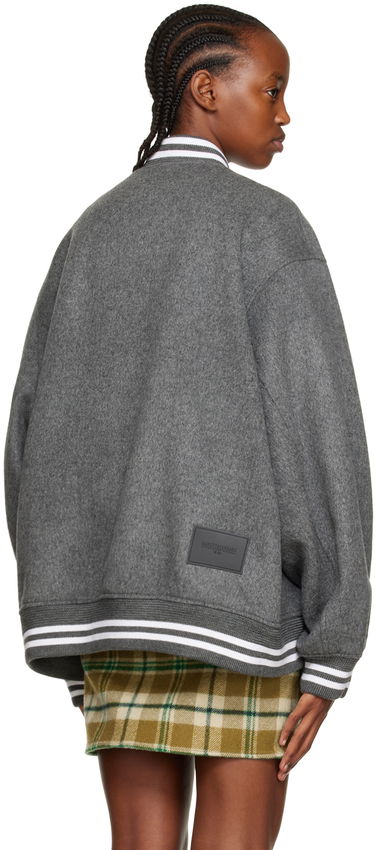 Bomber bunda We11done We11done Oversized Bomber Jacket Šedá | WD-JP3-22-029-U-MG, 2