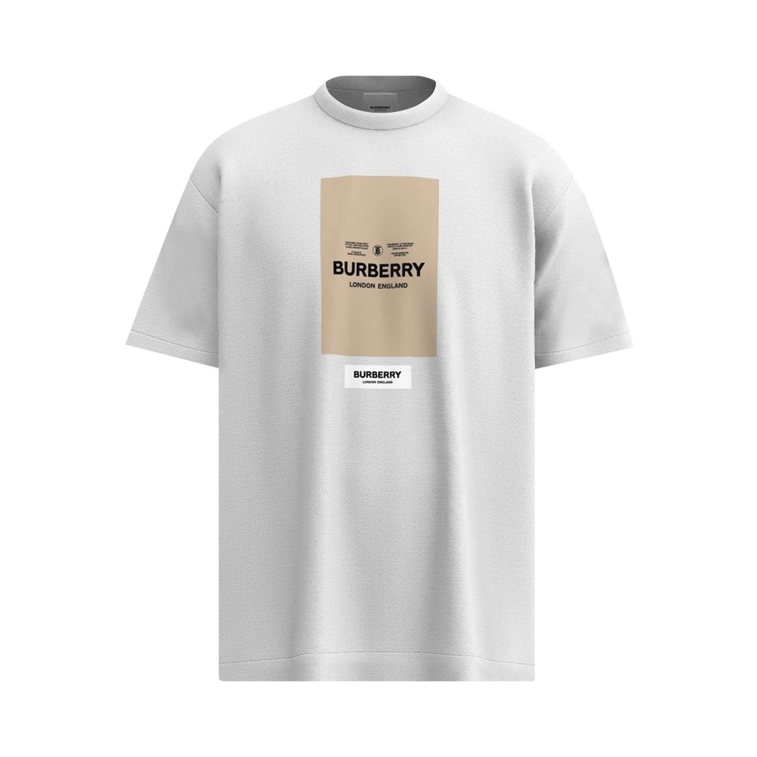 Tričko Burberry Label Appliqué Cotton Oversized T-Shirt Šedá | 8057529, 1