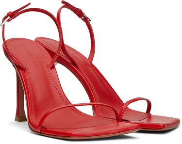 Doplnky Amina Muaddi Amina Muaddi Maya Slingback Heeled Sandals Červená | MAYA SLINGBACK NAPPA, 3