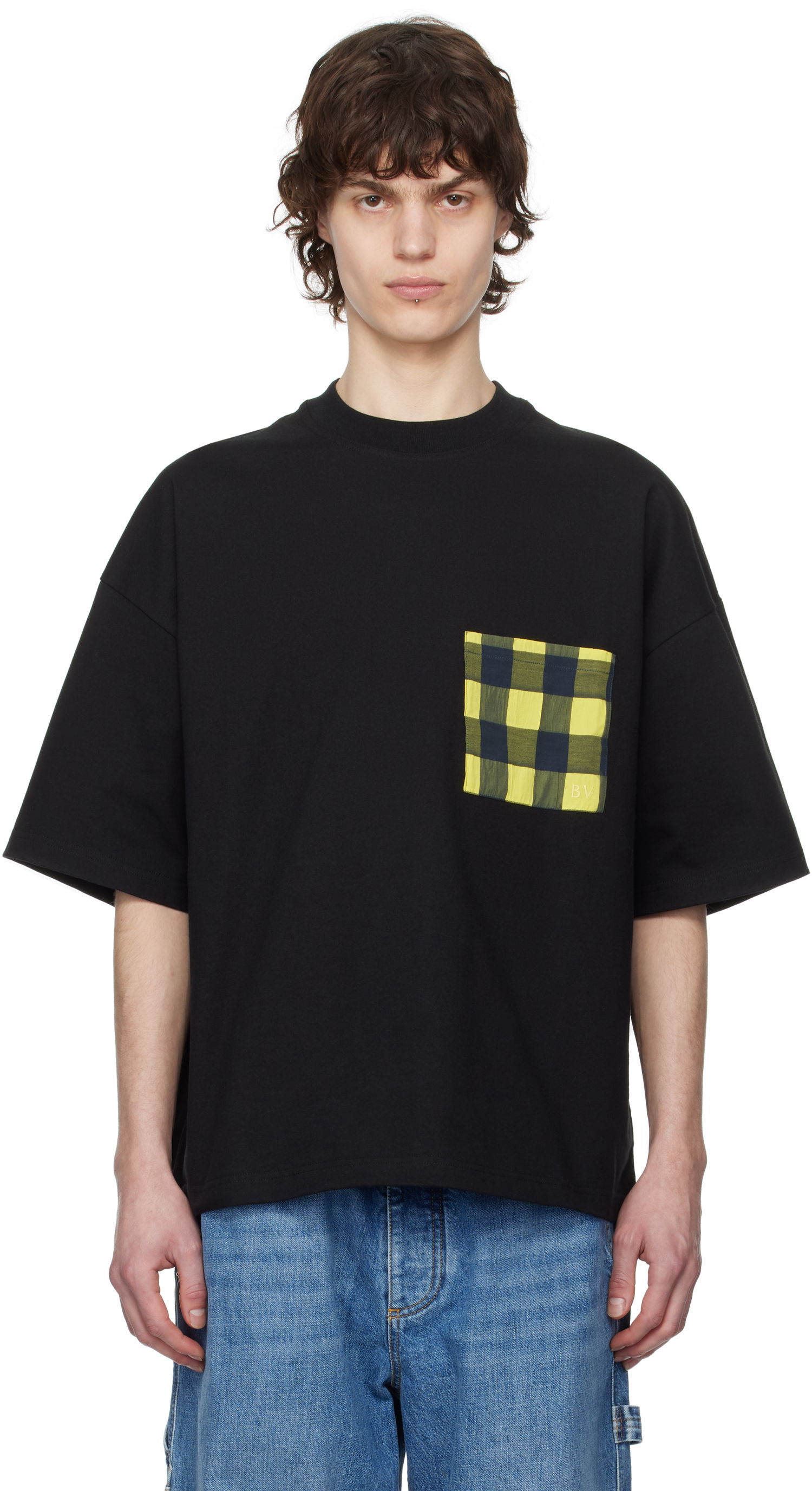 Tričko Bottega Veneta Bottega Veneta Cotton Jersey Pocket T-Shirt Čierna | 821360V4XI01000, 0