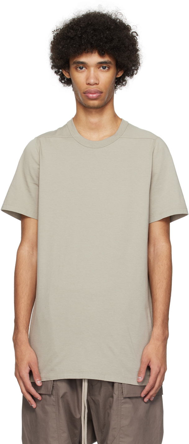 Tričko Rick Owens Level T-Shirt Šedá | RU01D3264 JA, 0
