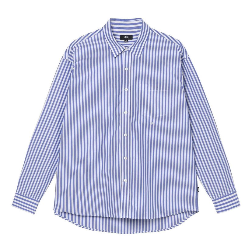 Košeľa Stüssy Striped Poplin Shirt Modrá | 1110248