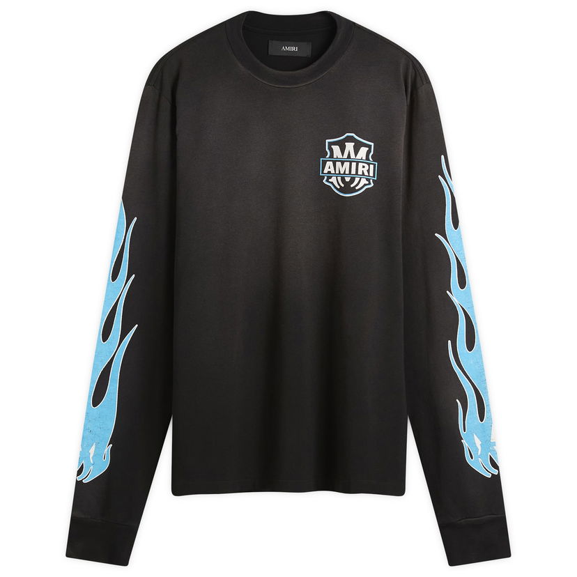 Tričko AMIRI AMIRI Eagle Flames Long Sleeve T-Shirt Čierna | AMTOJR1038-001