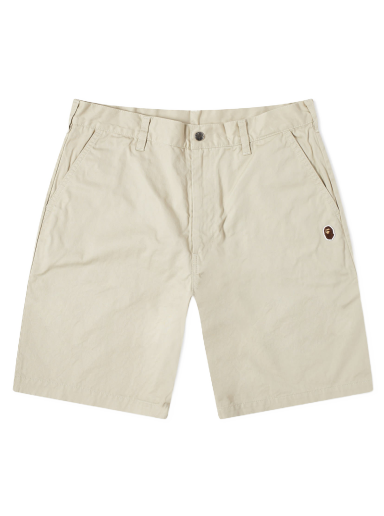 Šortky BAPE Ape Head One Point Chino Shorts Béžová | 001SPJ801004M-BGE