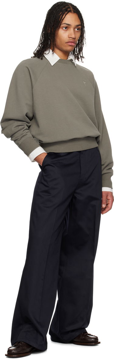 Nohavice AMI AMI Paris Baggy Fit Cotton Trousers Navy | HTR460.CO0103, 3