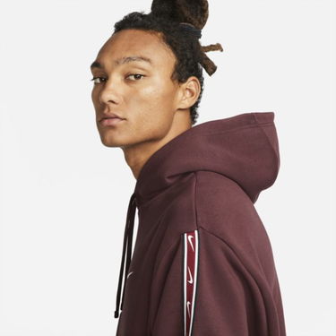 Mikina Nike Repeat Pullover Fleece Hoodie Červená | DX2028-652, 2