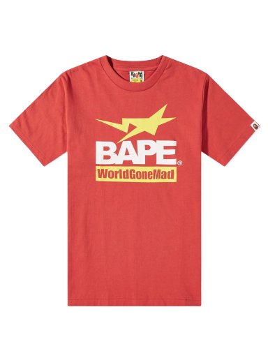 Tričko BAPE Archive World Gone Mad Tee Červená | 001TEI701007F-RED