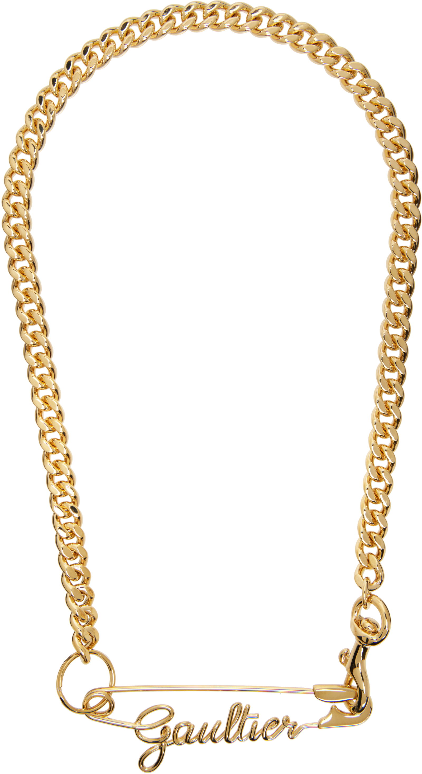 'The Gaultier Safety Pin' Chain Necklace