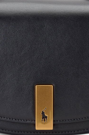 Taška cez rameno Polo by Ralph Lauren Leather Crossbody Bag Čierna | 428891391, 4
