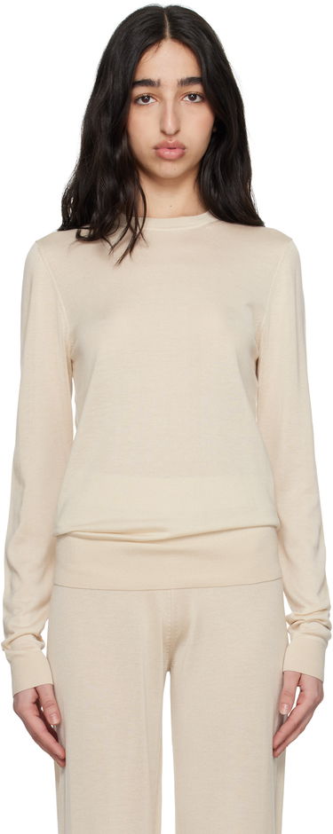 Sveter TOTEME TOTEME Fine Knit Crewneck Sweater Béžová | 252-WRT0463-YA0151, 0