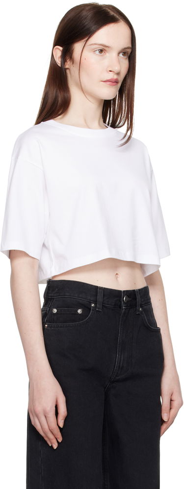 Crop Top Loulou de Saison Loulou de Saison Gupo Cropped T-Shirt Biela | GUPO, 1