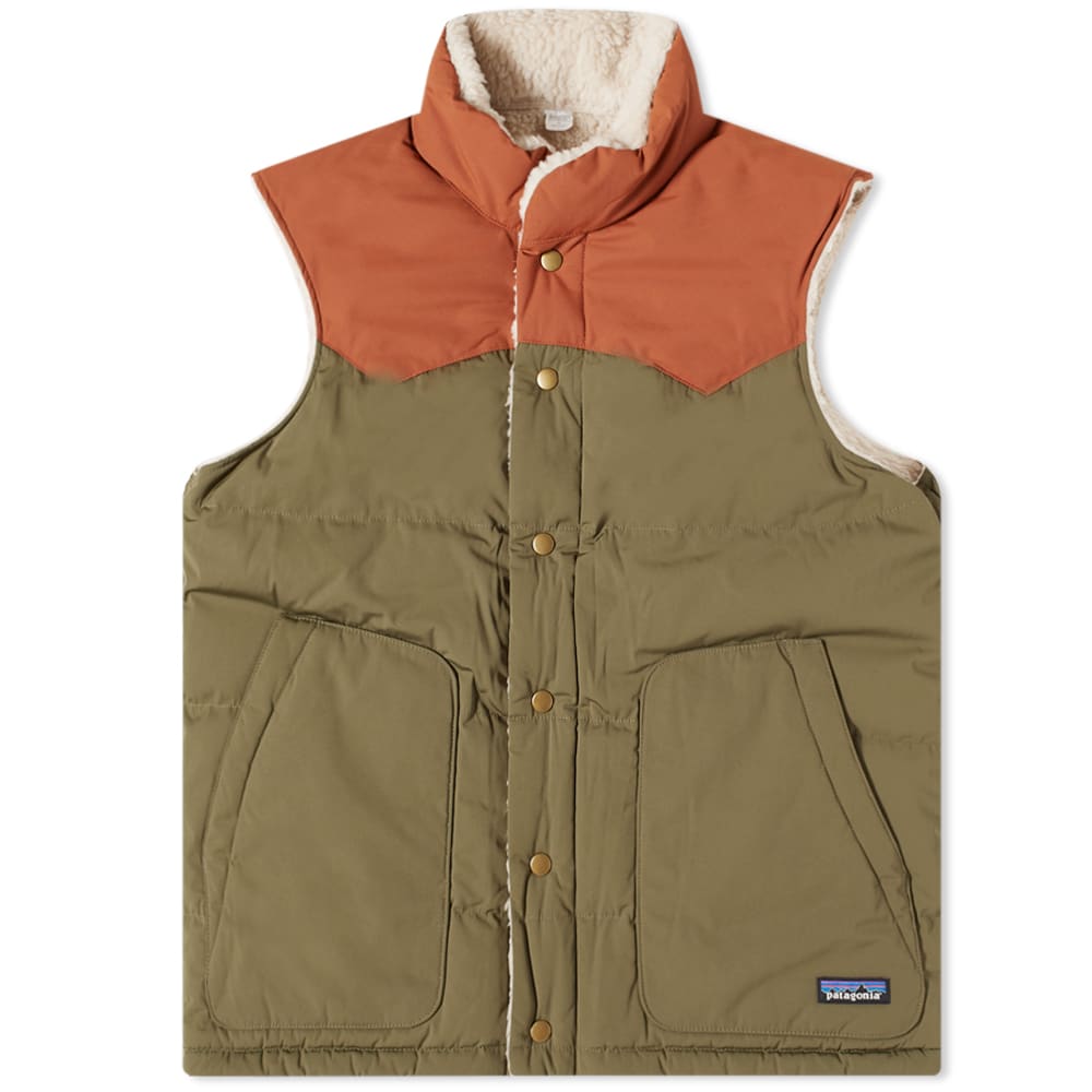 Vesta Patagonia Reversible Bivy Down Vest Zelené | 27588-BSNG, 0