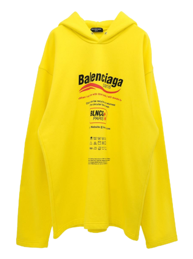 Mikina Balenciaga Dry Cleaning Logo No Rib Hoodie Žltá | 661711.TKVF9 7175