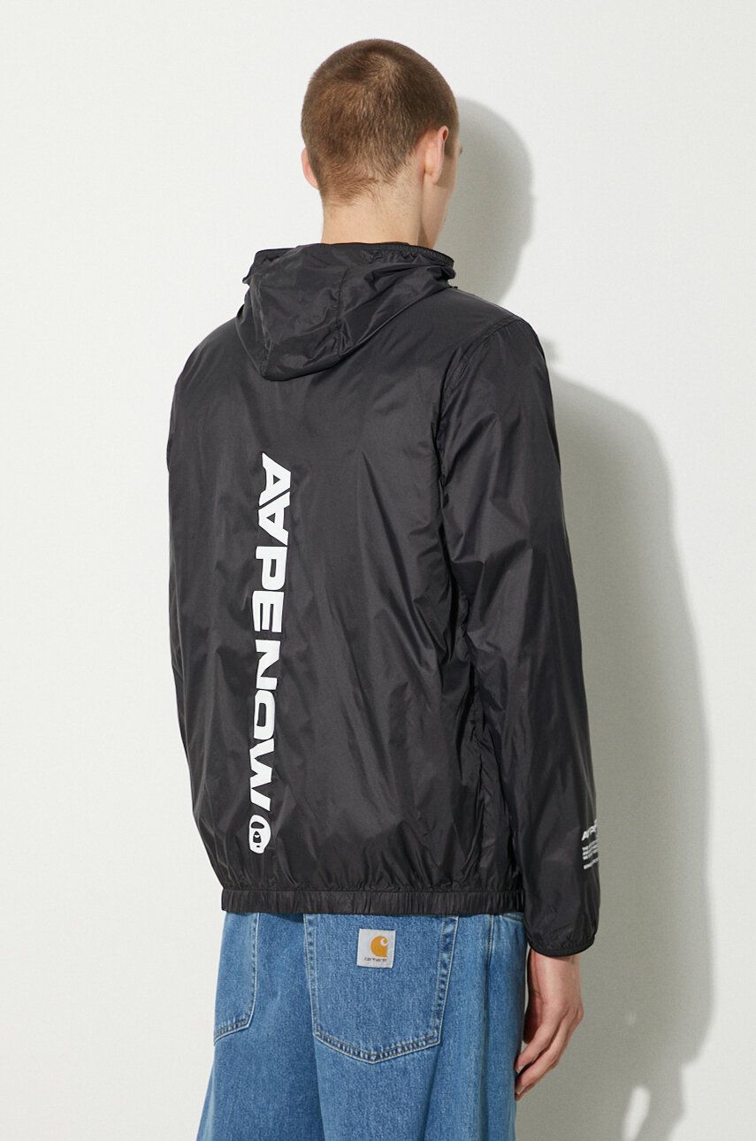 Vetrovka AAPE by A Bathing Ape AAPE Men's Hooded Jacket AAPLJM7637XXM Čierna | AAPLJM7637XXM, 1