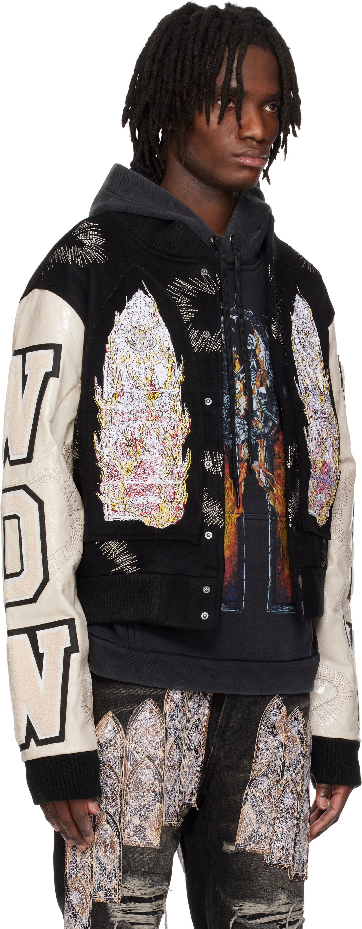 Bomber bunda Who Decides War Who Decides War Namesake Varsity Bomber Jacket Čierna | 1130070002SE25, 1