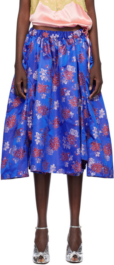 Sukňa Comme des Garçons Comme des Garçons Jacquard Pattern Midi Skirt Modrá | GO-S002-051-1, 0