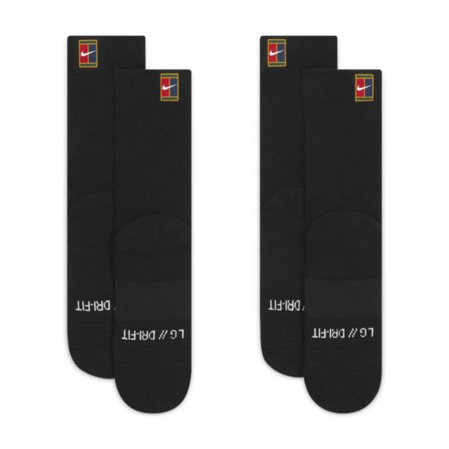 Ponožky Nike Court Multiplier Cushioned Tennis Crew Socks (2 Pairs) Čierna | SK0118-010, 0