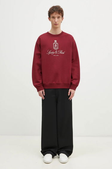 Sveter Sporty & Rich Sporty & Rich Vendome Embroidered Sweatshirt Vínová | ST071506205RE10, 8