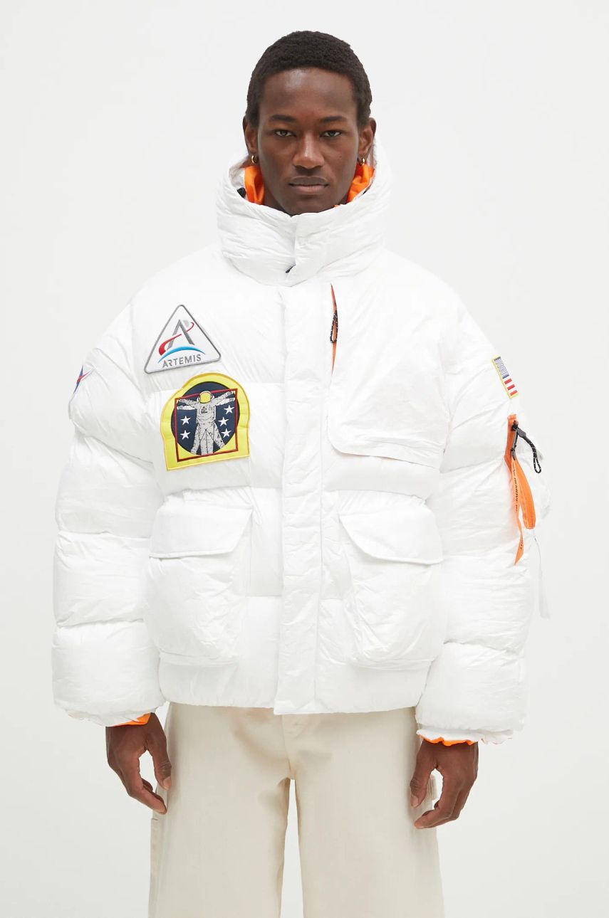 Prešívaná bunda Alpha Industries NASA Artemis Puffer Jacket Biela | 148136, 0