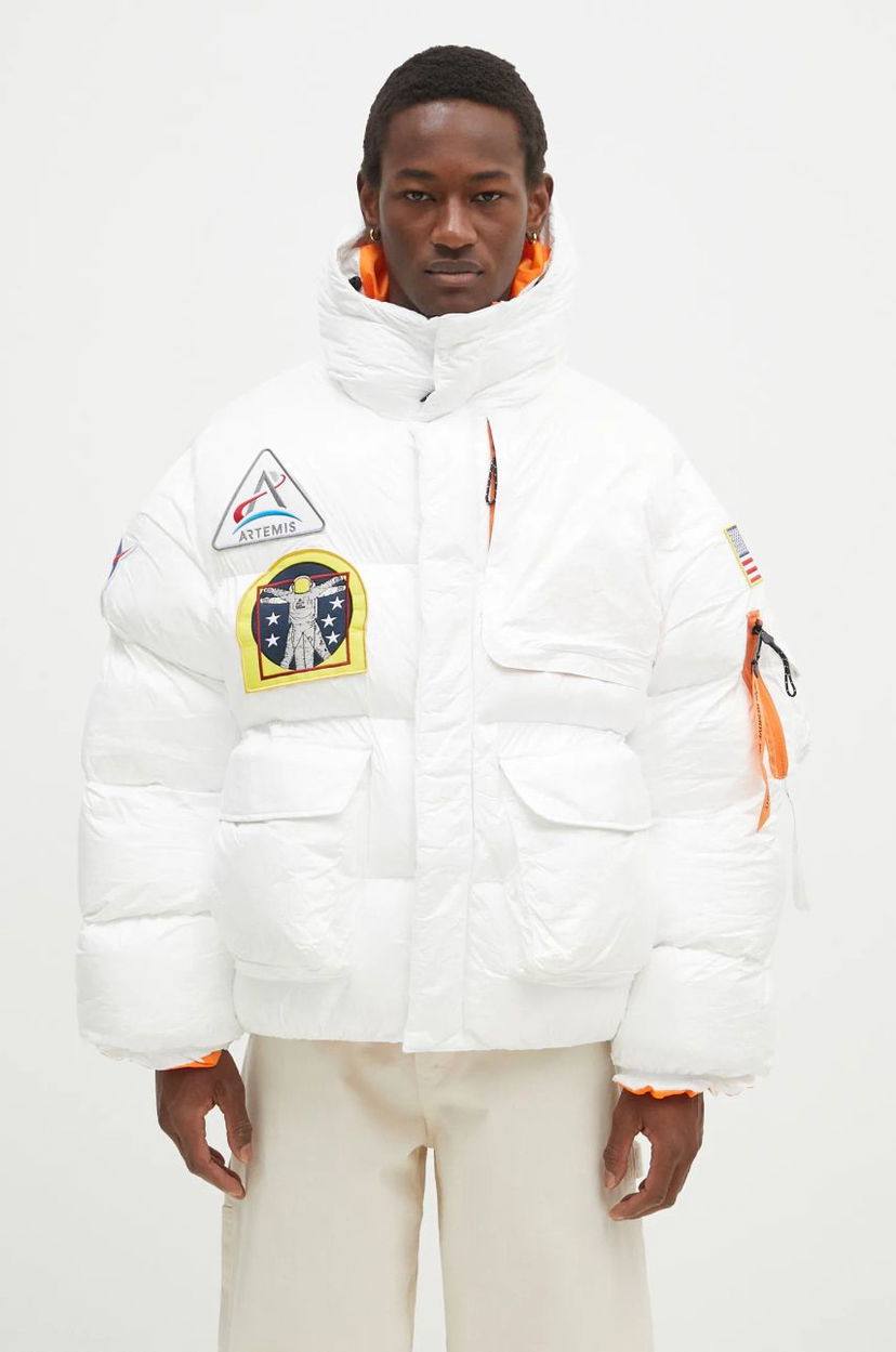 Prešívaná bunda Alpha Industries NASA Artemis Puffer Jacket Biela | 148136