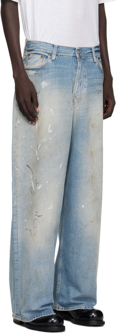 Džínsy Acne Studios Acne Studios U Paint Splatter Jeans Modrá | C00091-, 4