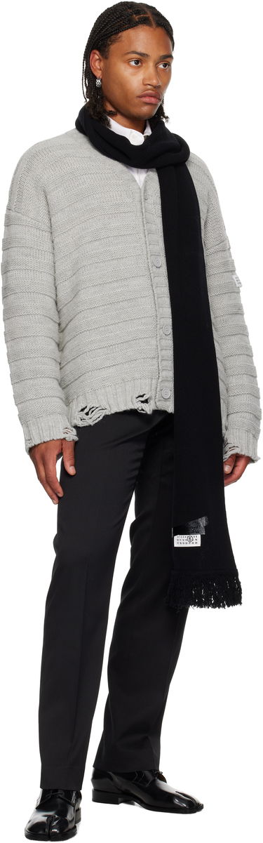 Šál Maison Margiela MM6 Maison Margiela Taped Label Wool Scarf Čierna | SH2TE0004 M13168, 1