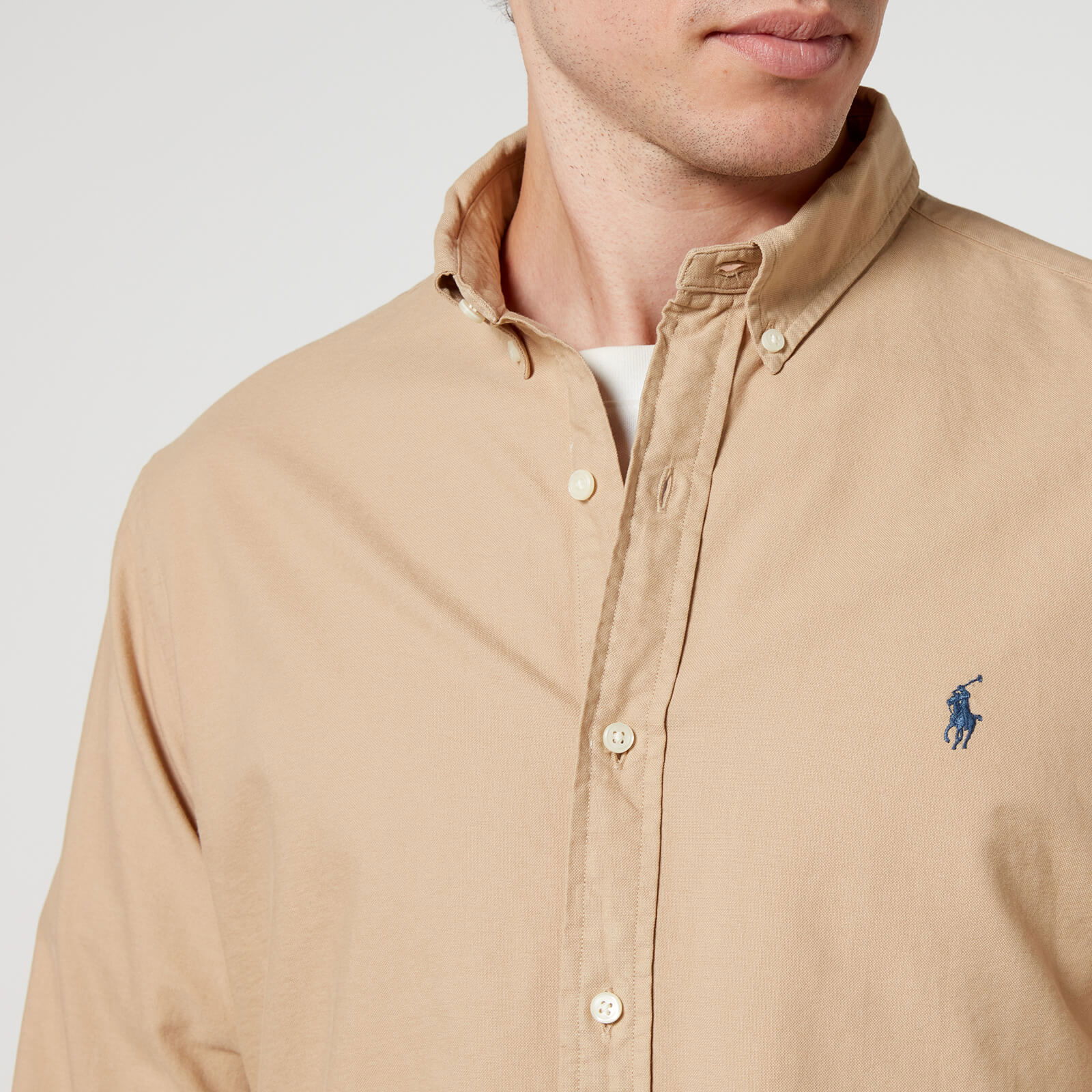 Polo Ralph Lauren Gefärbtes Custom-Fit Oxfordhemd - Surrey Tan -