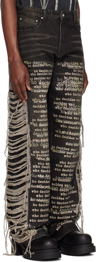 Džínsy Who Decides War Ultra Flare Scripture Jeans Čierna | 1121120017SS25, 1