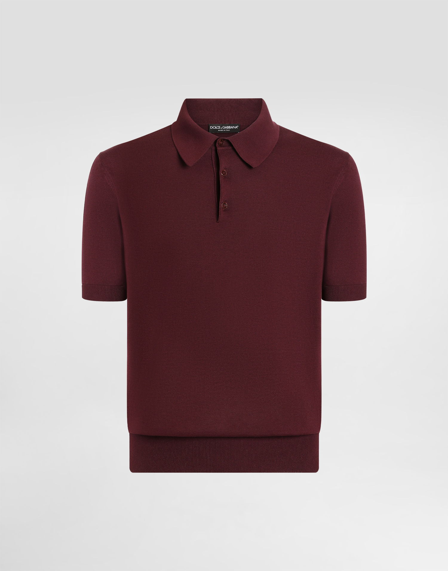 Polo tričko Dolce & Gabbana Dolce & Gabbana Short-Sleeved Cotton Polo Shirt Vínová | GXZ02TJBCFVM5039, 0