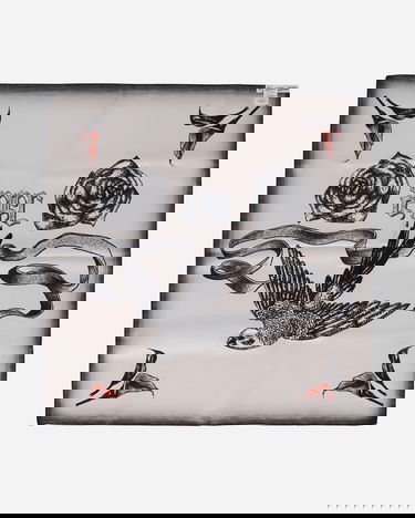 Šál Jean Paul Gaultier Jean Paul Gaultier 'The Tattoo Bird' Silk Scarf Béžová | 25/34-U-EC056-C593-030030, 3