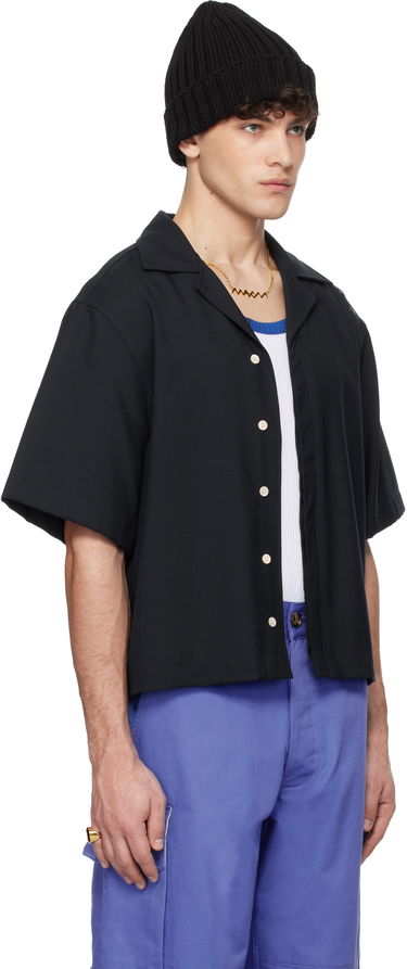Košeľa Marni Marni Tropical Wool Resort Shirt Čierna | CUMU0330S0 TW839, 1