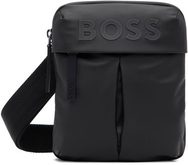 Taška cez rameno BOSS Bonded-Logo Shoulder Bag Čierna | 50548089, 0