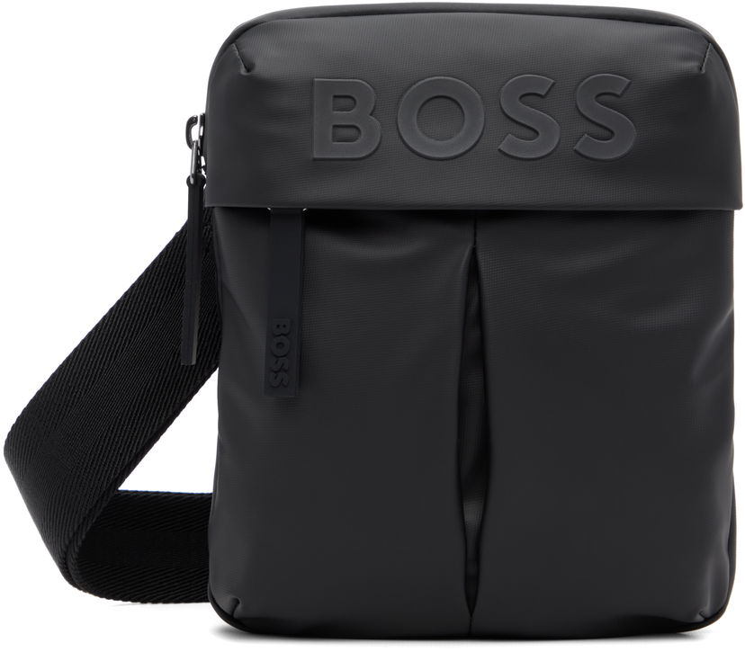 Taška cez rameno BOSS Bonded-Logo Shoulder Bag Čierna | 50548089