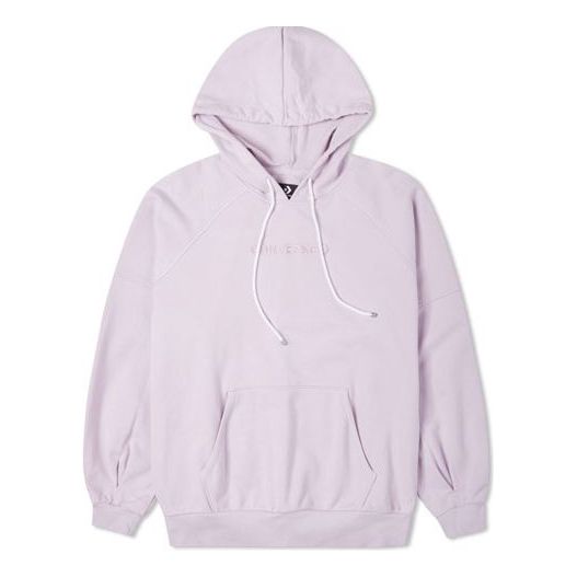 Mikina Converse Logo Embroidery Knit Hoodie Fialová | 10023945-A03